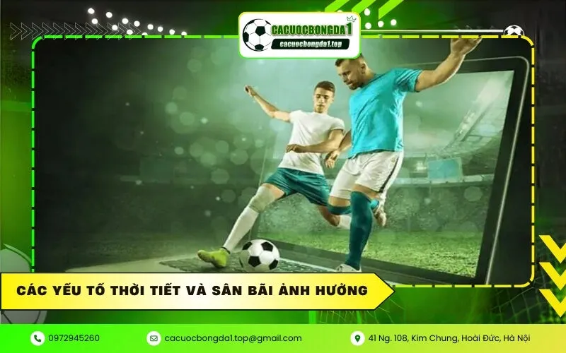 Các yếu tố thời tiết và sân bãi ảnh hưởng